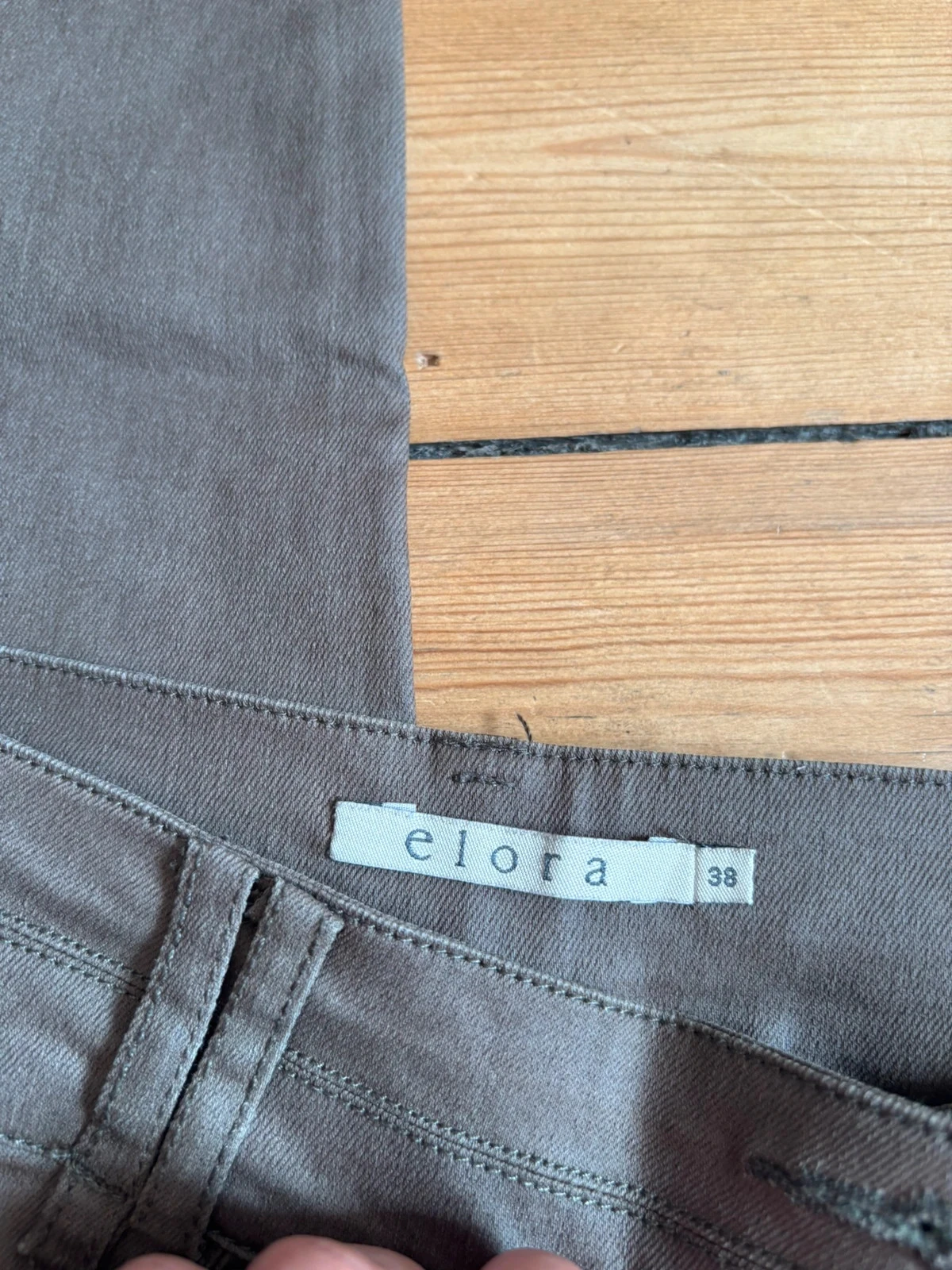 jean skinny verde oliva elora tamanho 38 – photo 5